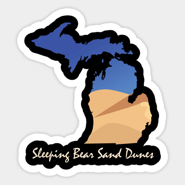 Sleeping Bear Sand Dunes Sticker by UnderwaterSky